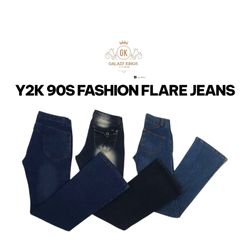 Jeans a zampa d'elefante in stile anni '90 Y2K