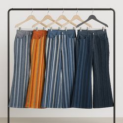 Pantalons en velours côtelé recyclés et transformé..