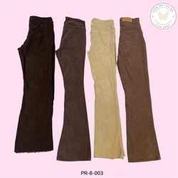 Colorblock Cream Brown Corduroy Pants – Fast Fashi..
