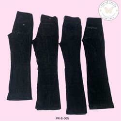 Retro-Feel Black Cord Pants – Soft & Stylish (PR-8..
