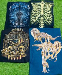 Skeleton print T-shirts