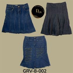 Jupe midi en denim Y2K (GRV-8-002)