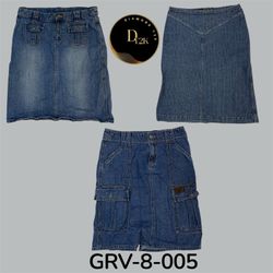 Y2K denim midi skirt (GRV-8-005)