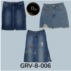 Y2K denim midi skirt (GRV-8-006)