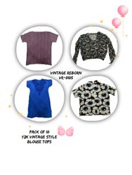 Y2K Vintage Stil Bluse Tops (Vr-0105)