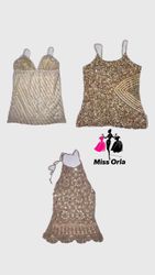 Y2k Sparkle off white Cami (M-040)