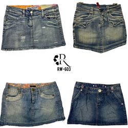 Y2K Britney Era Denim Mini Skirts (RW-603)