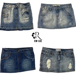 Y2K IT Girl Denim Mini skirt (RW-610)
