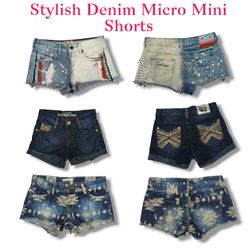 Y2K Micro Denim Shorts – Ultra kurz, Ultra kühn