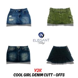 Y2K Cool Girl Denim Cut-Offs - EV0760