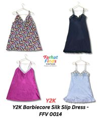 Y2K Barbiecore Silk Dress - FFV 0014