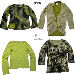 Y2K Forest Vibe Full Sleeve Mesh Mix Tops (RE-1730..