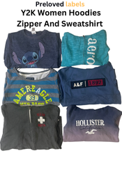 Y2K Women’s Hoodie Zipper & Sweatshirt Bundle – Wc..