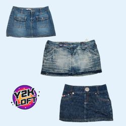 Y2K Einzigartige Denim Mini-Röcke