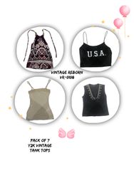 Mixed Style Vintage Tank Tops - Y2K Edition (Vr-01..