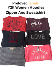 Y2K Women’s Hoodie Zipper & Sweatshirt Bundle – Wc..