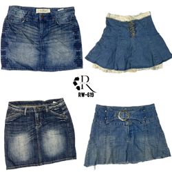 Jupes en jean mini de l'ère Britney Y2K (RW-619)