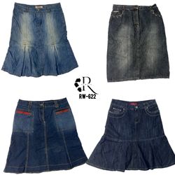 Jupes midi en denim de l'ère Britney Y2K RW-622)