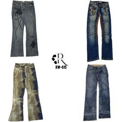 Y2K IT Girl Jeans en Denim Uniques (RW-615)