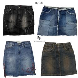 Y2K IT Girl Denim Midi Skirts (RE-1735)