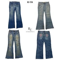 Y2K IT Girl Unique Denim Jeans (RE-1736)