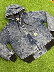 Jaquetas Carhartt Rework estilo lavagem ácida azul