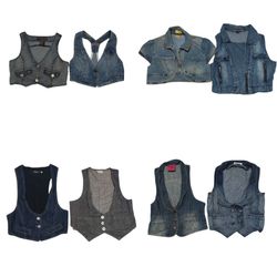 Y2K Denim-Weste