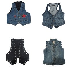 Damen-Denim-Westen