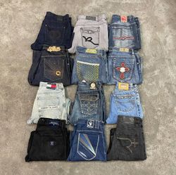 Y2K-Stickerei Markenjeans Hiphop