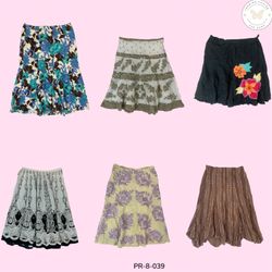 Saia de Mistura de Algodão Fast Fashion – Casual e..