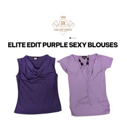 Elite Edit Lila Sexy Blusen