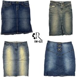 Saias Midi de Jeans da Era Britney Y2K (RW-625)