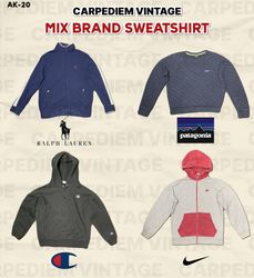 FELPA CON CAPPUCCIO POLO E MIX BRAND | AK-20