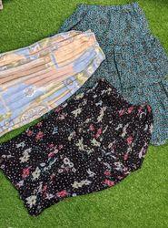 Floral and printed skirt