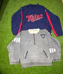 Mix branded windbreaker and jacket