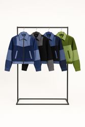 Upcycled Denim cropped work wear jacket
