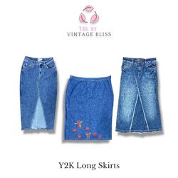 Whispers of Bloom: Timeless Vintage Long Skirt wit..