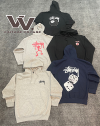 Stussy Rework Style Graphic Hoodies - #06525