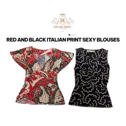 Gothic Girls Italienischer Druck Sexy Blusen