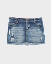 Denim mini skirts and denim midi skirts