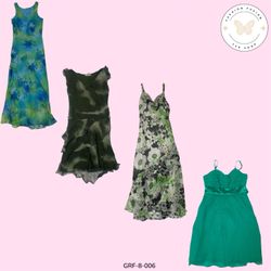 Abito Verde in Poliestere Y2K – Stile Vintage Anni..