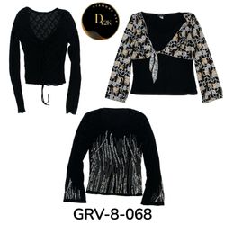 Y2k poly blouse (GRV-8-068)