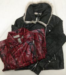 Veste en cuir pour femmes CR4745 Y2K
