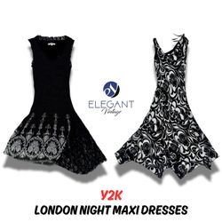 Y2K London Night Maxi Dresses - EV0125