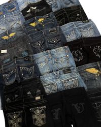 JEANS DE MUJER Y2K CON BORDADO EN EL HILO Y EN LA ..