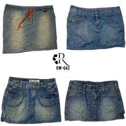 Y2K Denim Mini Skirt(RW-642)
