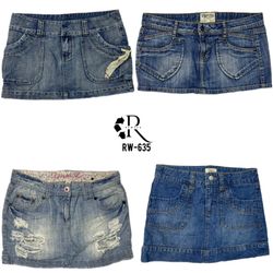 Y2K IT Girl Denim Mini Skirts(RW-635)