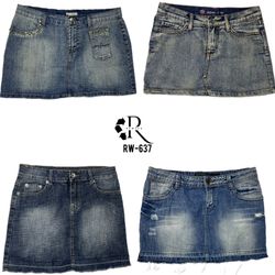Y2K Britney Era Denim Mini Skirts(RW-637)