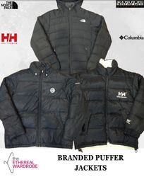 Branded Puffer Jackets Including The North Face, N..