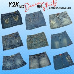 Y2K Representative Mix Denim Mini Skirts (AARP-015..